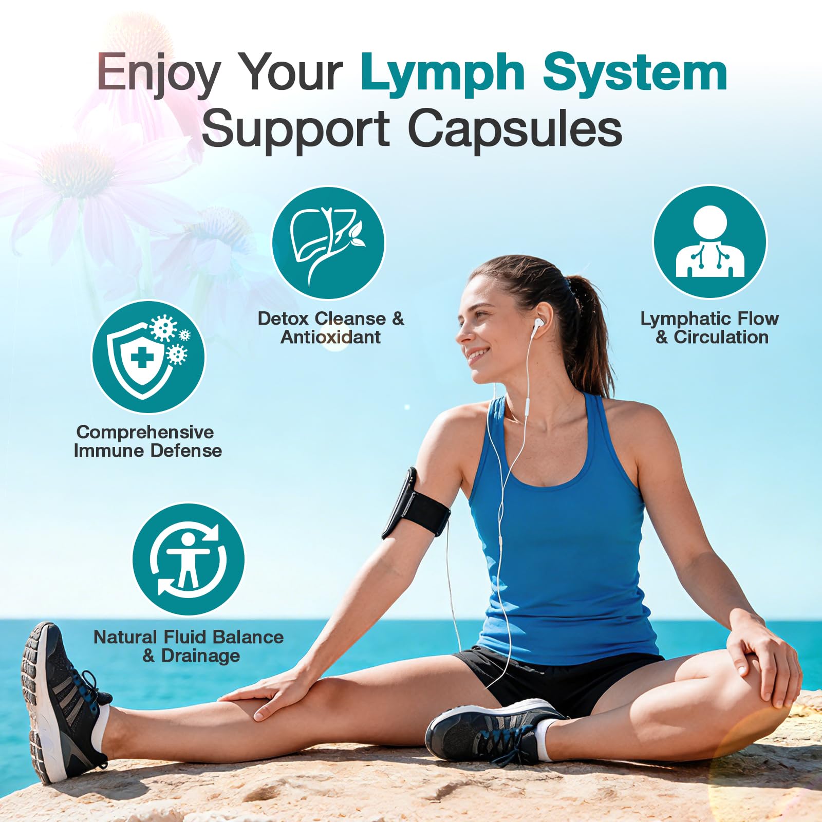 LUCKCHAN capsules closeup, easy-to-swallow daily support for fluid balance.