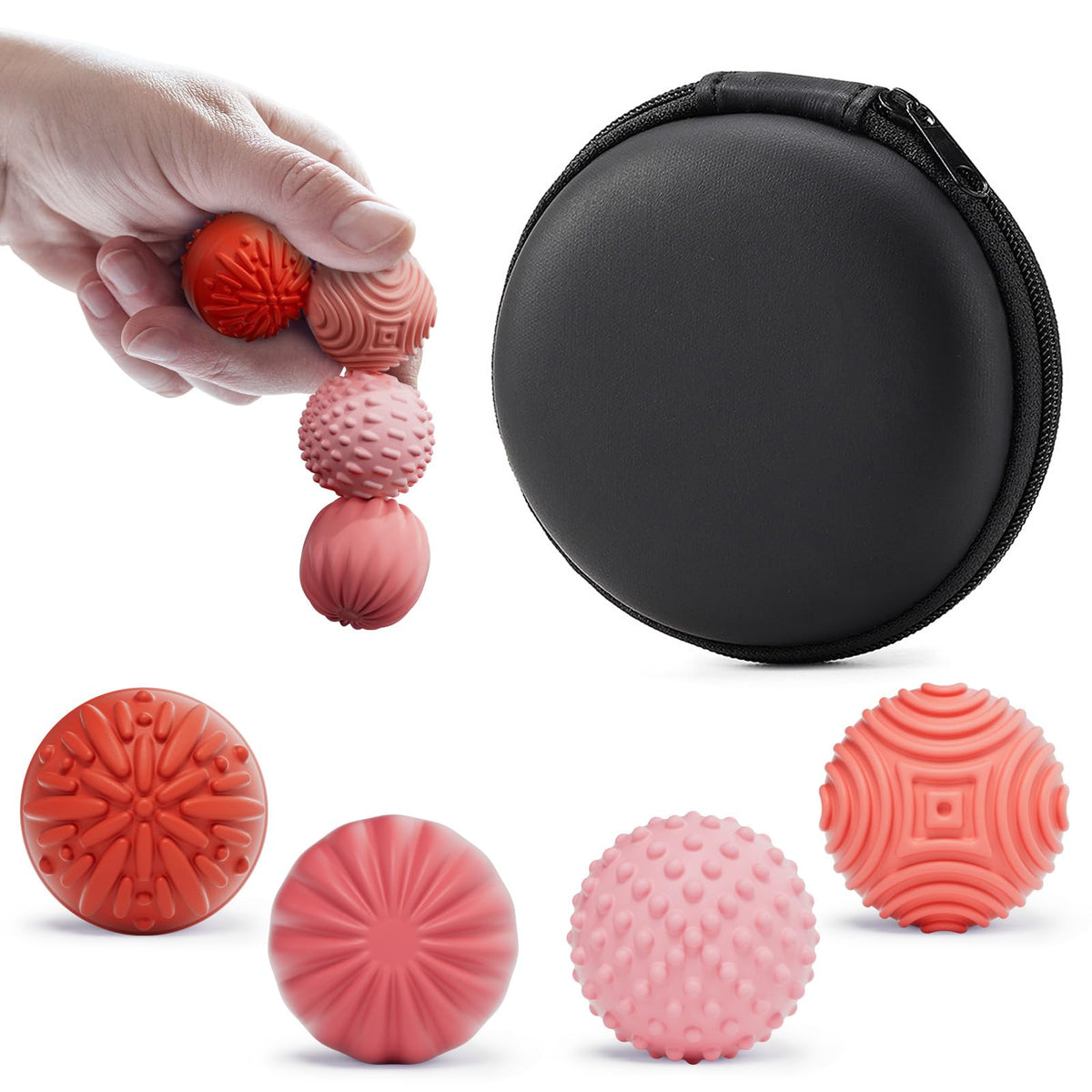 Luckdoor silicone magnetic ball with center magnet and textured exterior boosts tactile focus.