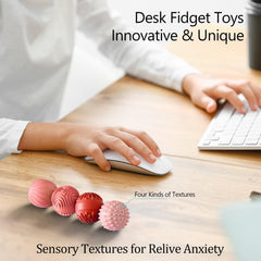 Luckdoor silicone ball with varied textures supports sensory needs and calm focus.