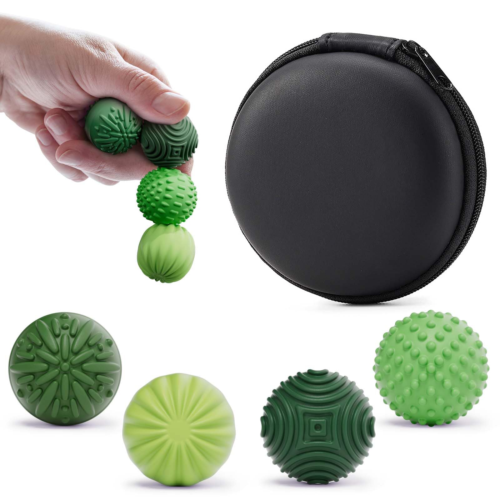 Luckdoor silicone magnetic ball front view with tactile textures for focus