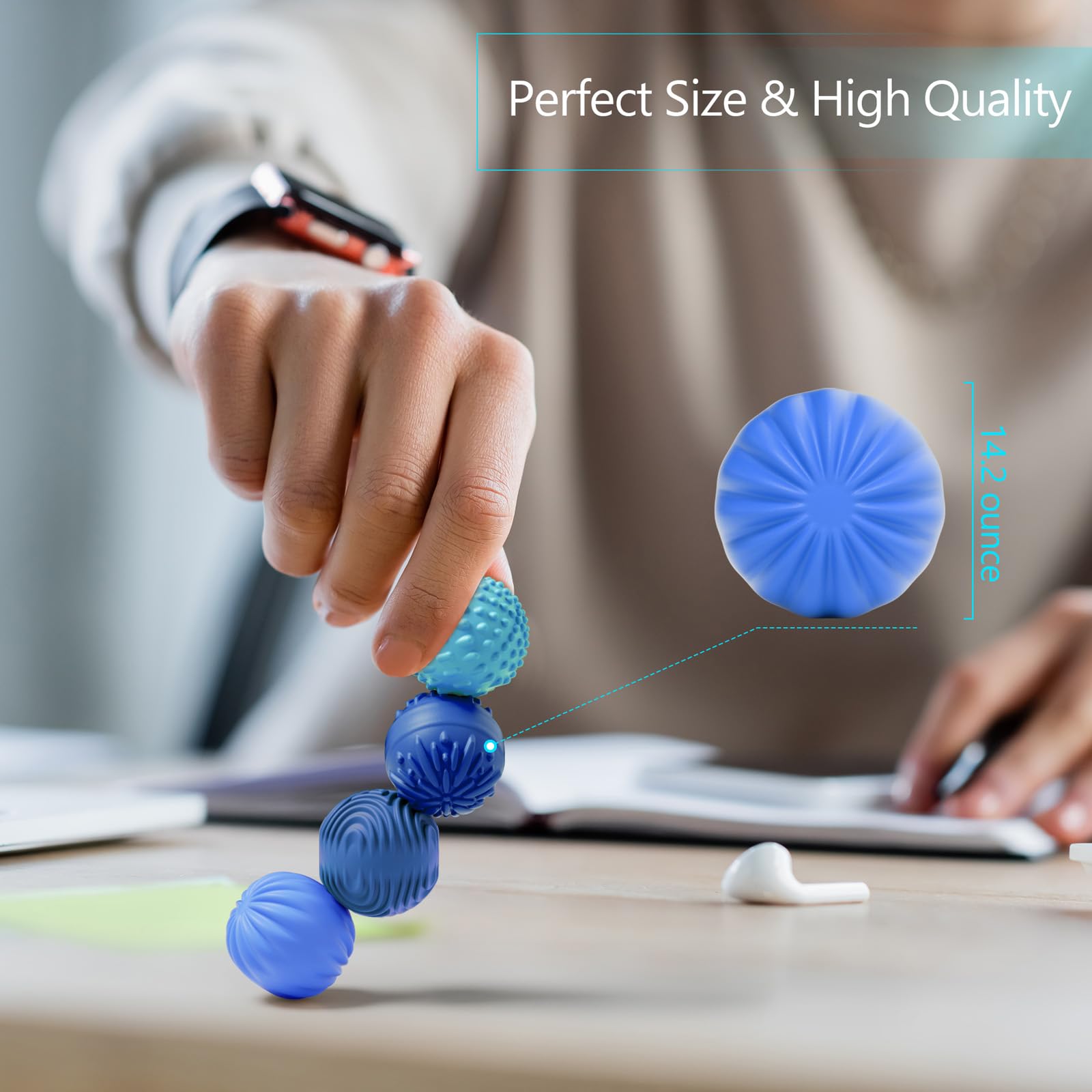 Luckdoor silicone magnetic ball stored in its bag is easy to carry for travel.