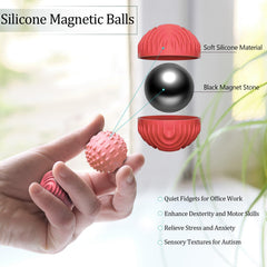 Luckdoor silicone ball shows push-pull action for stress relief at work.