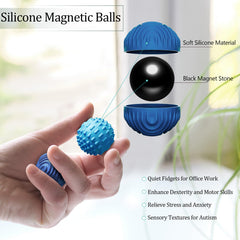 Luckdoor silicone magnetic ball features a textured silicone exterior for rich sensory stimulation.