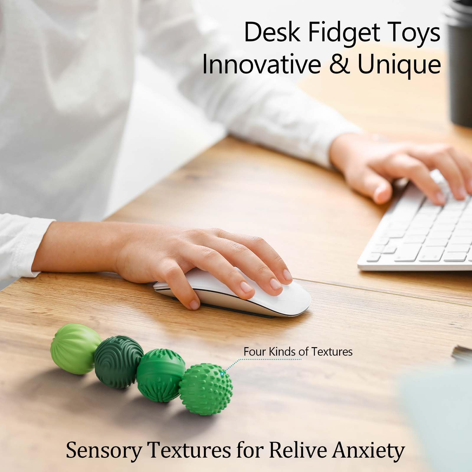Luckdoor silicone magnetic ball textured surface for sensory exploration
