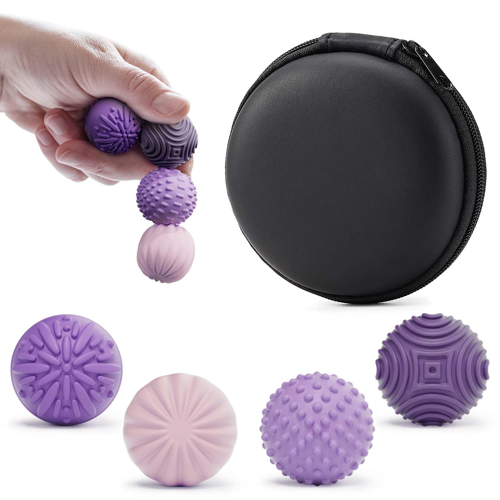 Luckdoor silicone magnetic balls front view, tactile desk toy for focus and calm