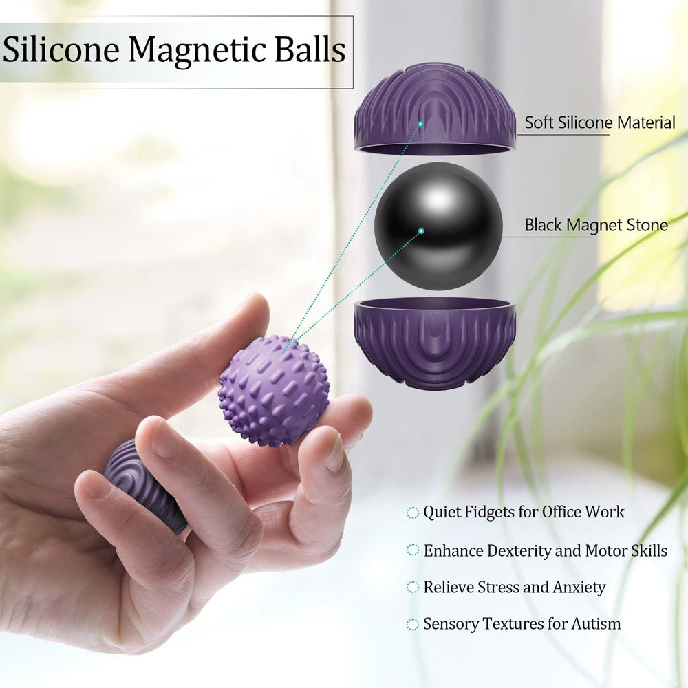Luckdoor silicone magnetic balls textured surface, sensory stimulation for stress relief