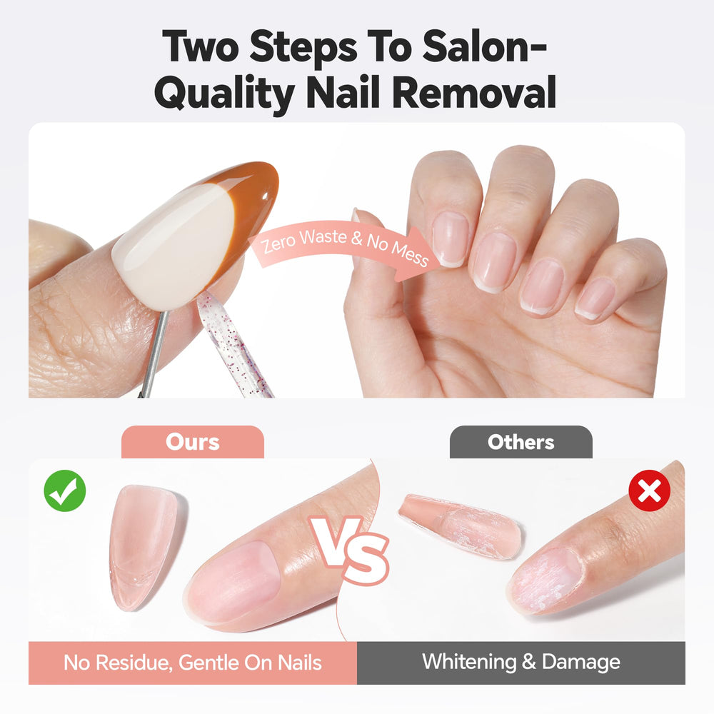 Luckyfairy Pinpoint Nail Remover around nail edges to lift glue gently