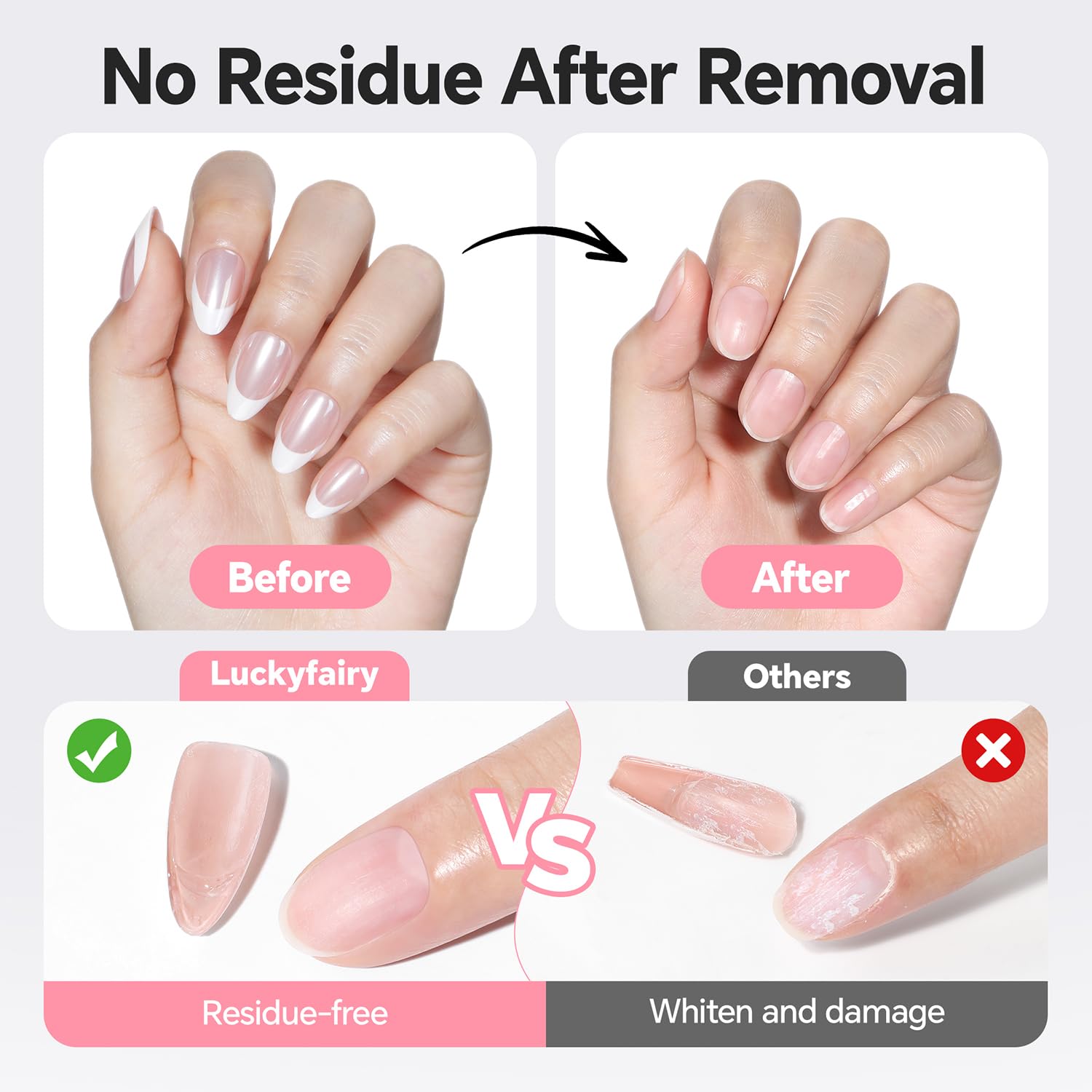 Luckyfairy remover pen compact 2x10ml enables portable, spill-free nail removal on the go