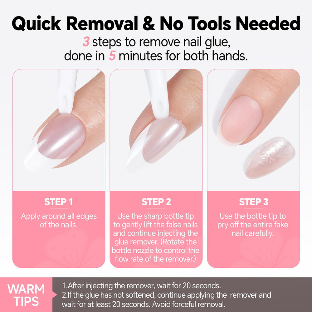 Luckyfairy remover supports press-on nails with clean, efficient removal
