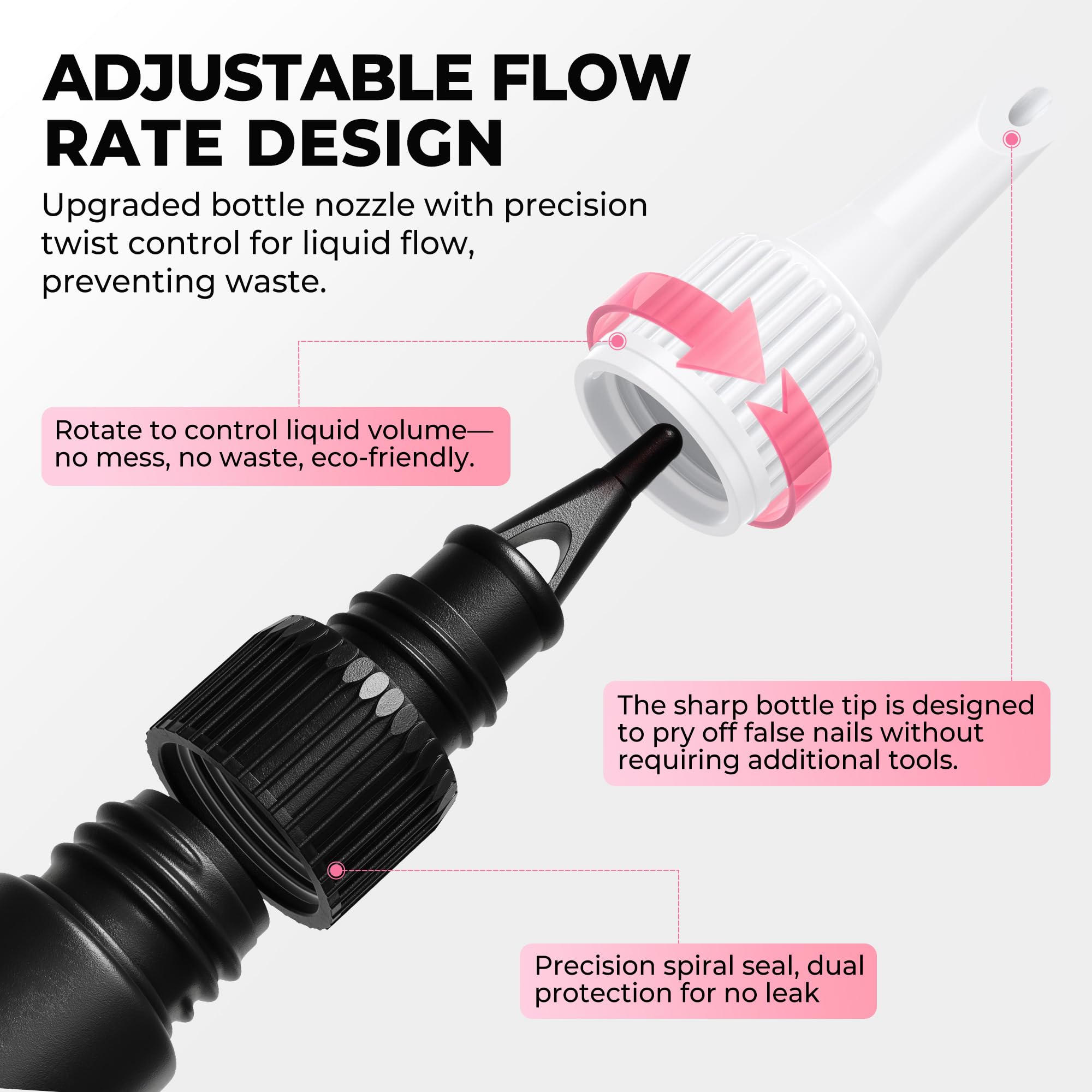 Luckyfairy zero-waste design helps avoid spills and maximize product use