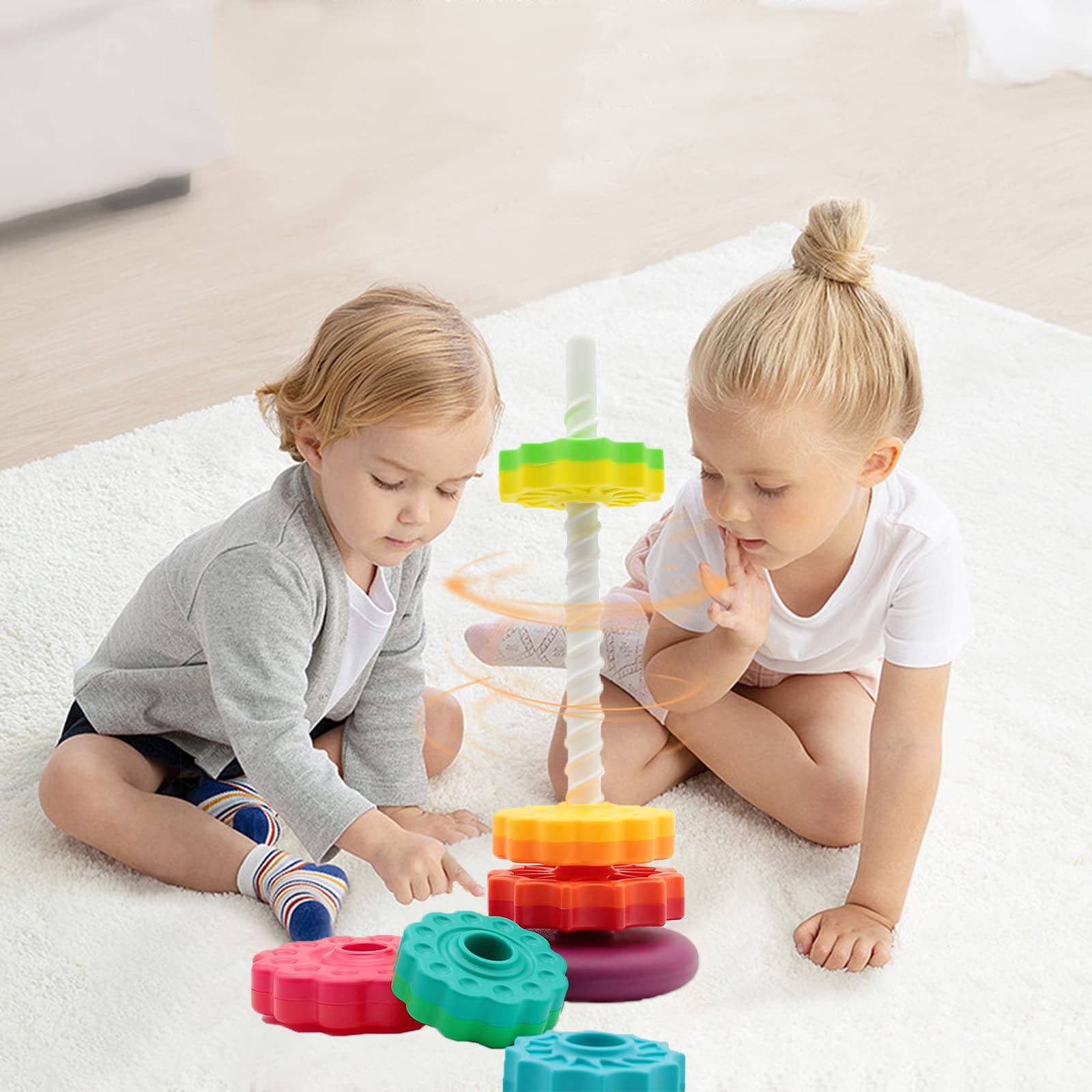 Luckfuture disk-spin toy demonstrates cause-and-effect through rotation