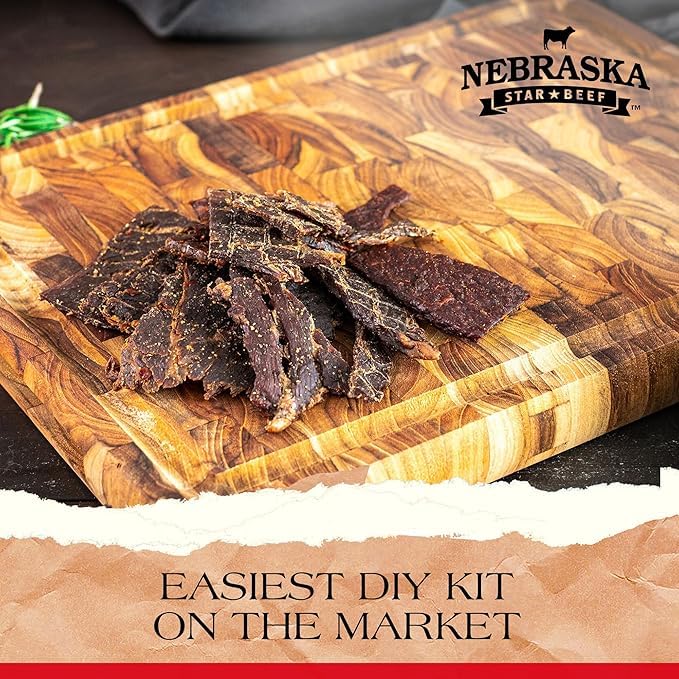 Lucky Beef Jerky in-use kit demonstrates quick handmade jerky setup.