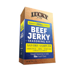 Lucky Beef Jerky Original seasoning for homemade jerky with rich, savory flavor.