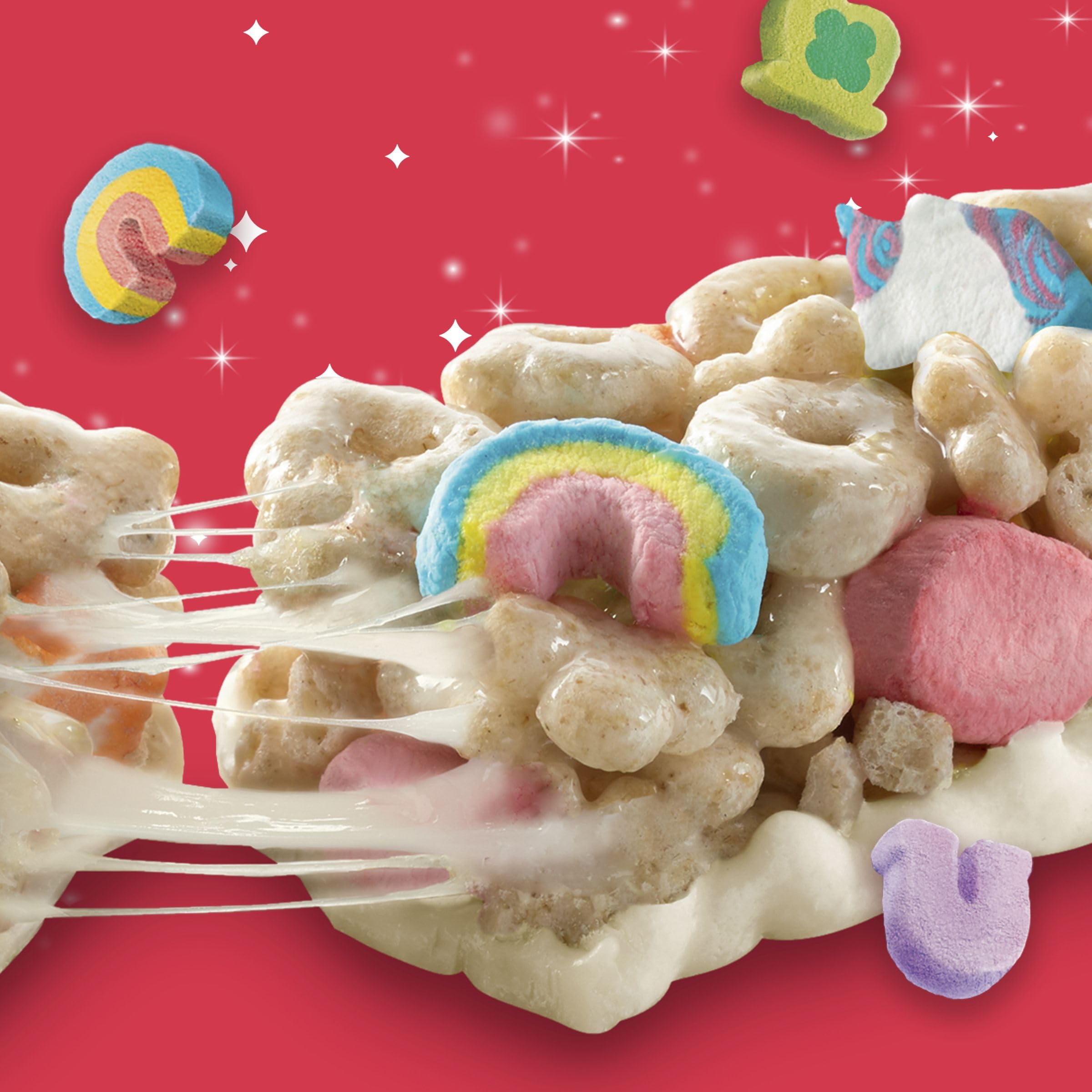 Lucky Charms cereal bars individually wrapped for portable lunches.