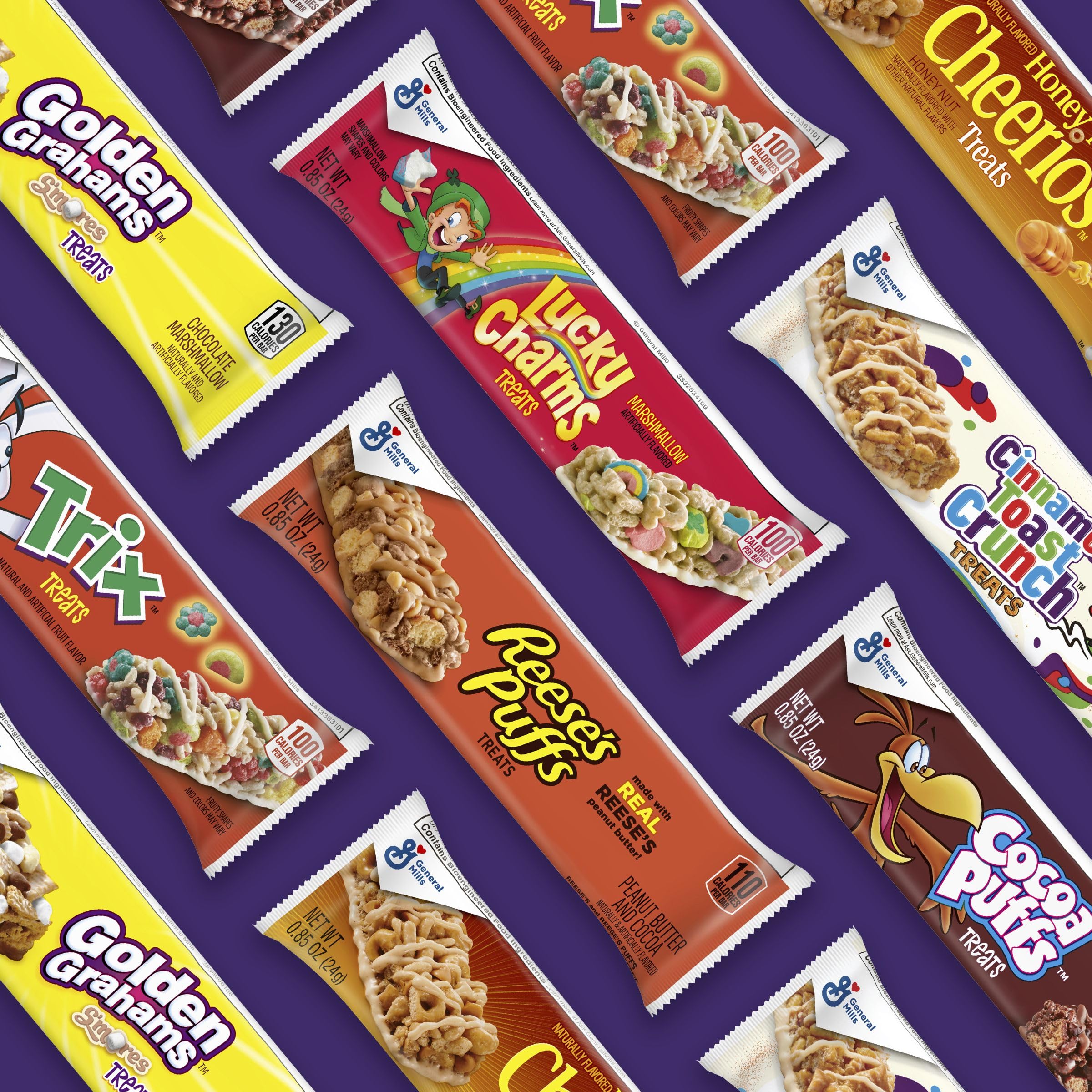 Lucky Charms cereal bars ideal for kids' after-school snacks.
