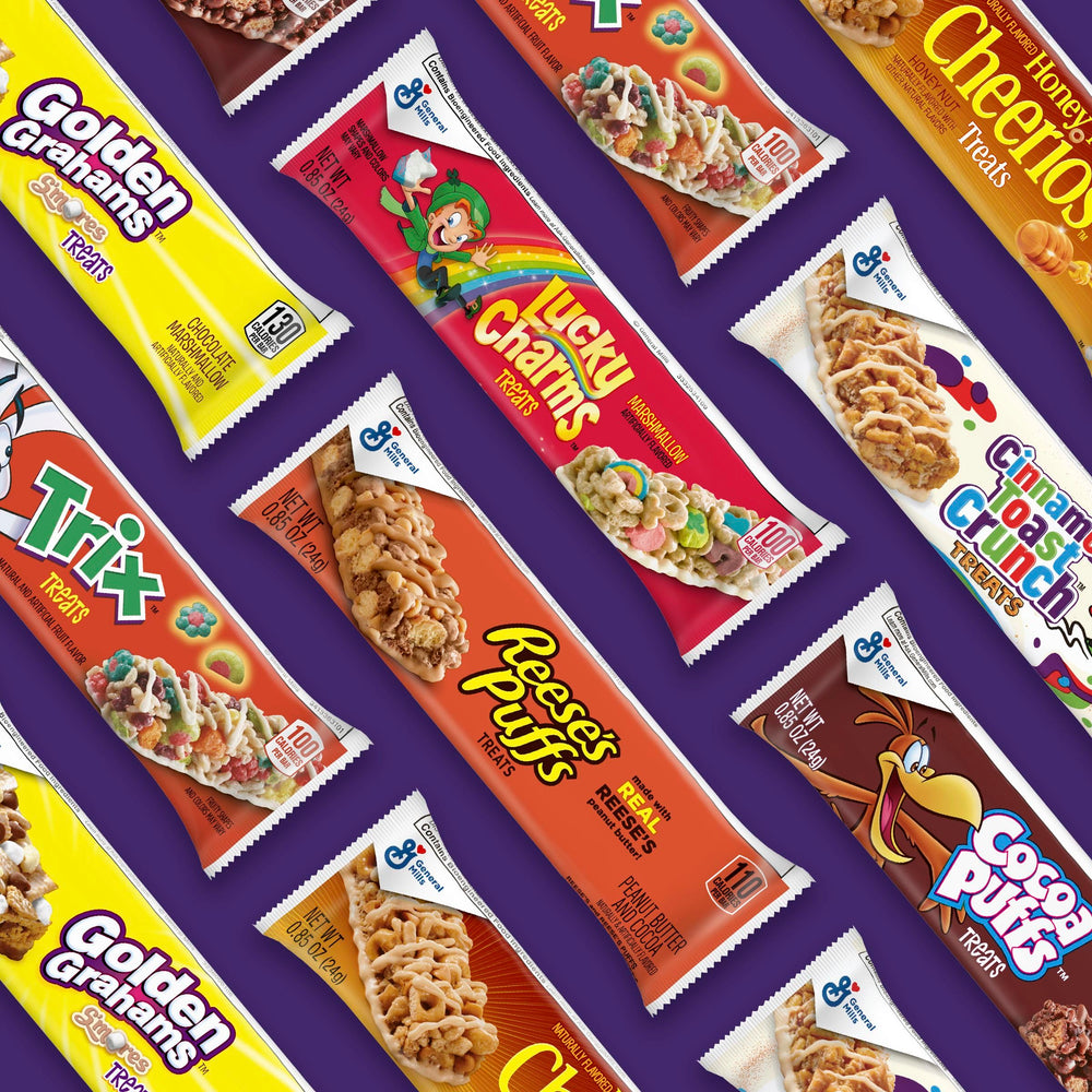 Lucky Charms cereal bars ideal for kids' after-school snacks.