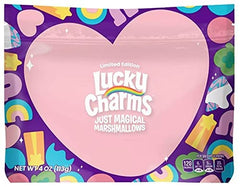 Dehydrated marshmallow puffs texture in Lucky Charms edition.