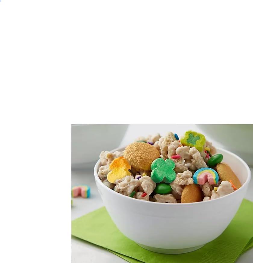 Lucky Charms Just Marshmellows serving idea in a bowl for treats.