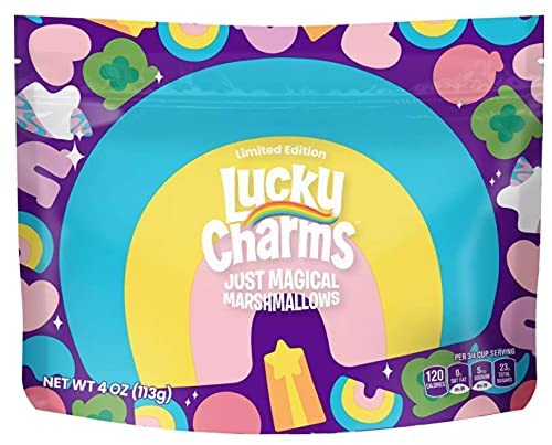 Close-up of dehydrated marshmallow puffs from Lucky Charms Limited Edition.