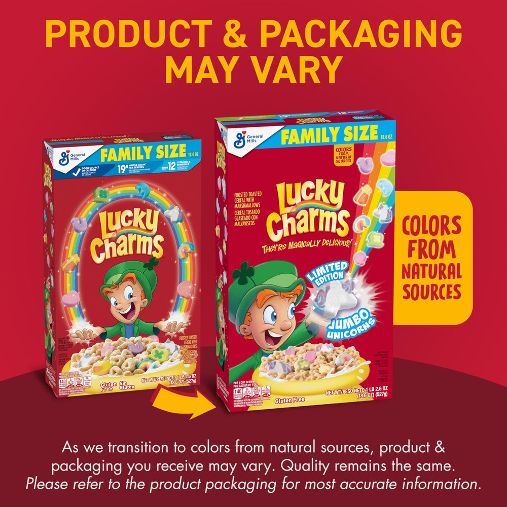 Lucky Charms marshmallow shapes like hearts and stars for kid-friendly fun.