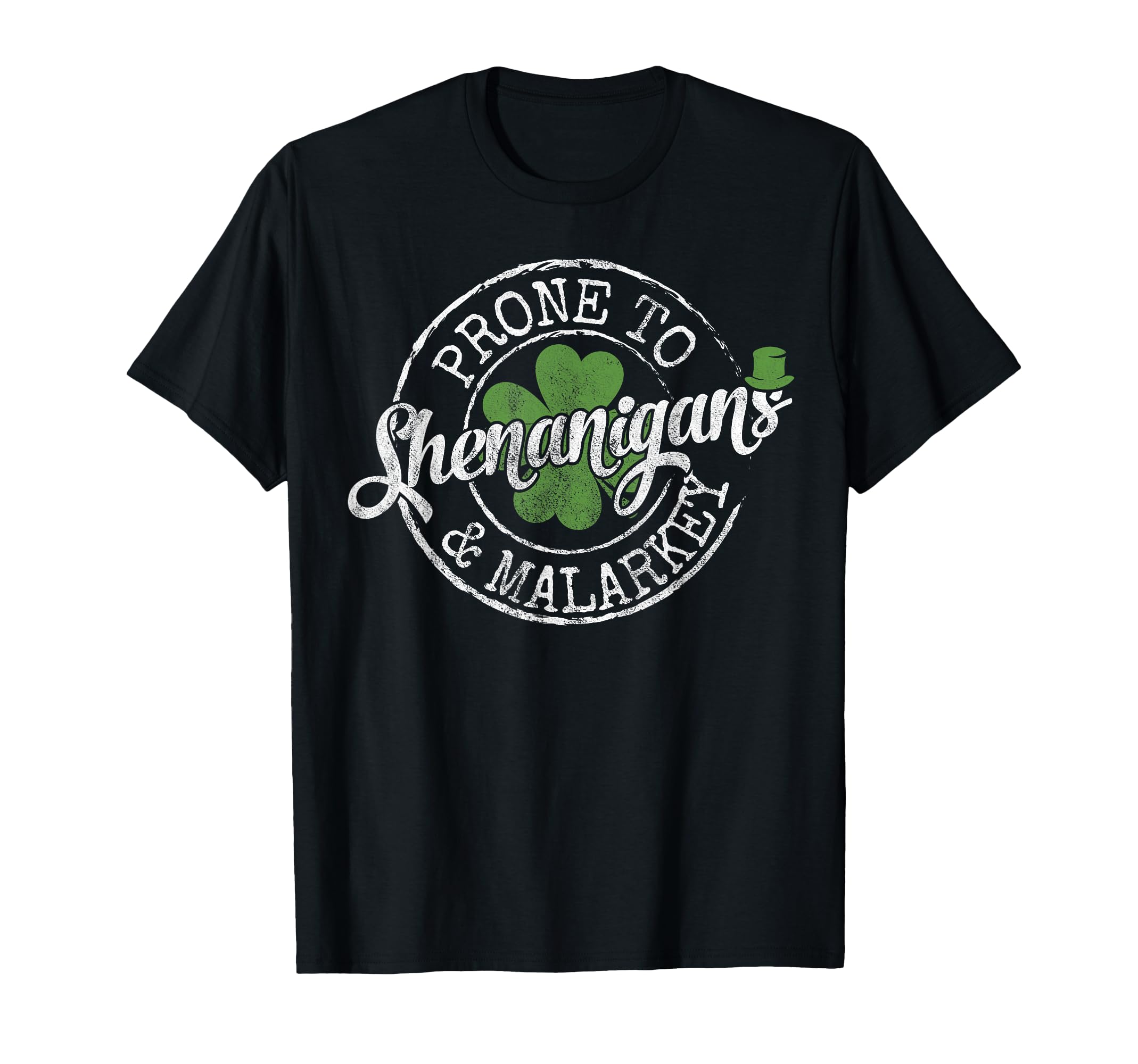 Lucky Family Saint Patrick's Day T-Shirt Small featuring Prone to Shenanigans design; ideal party outfit.