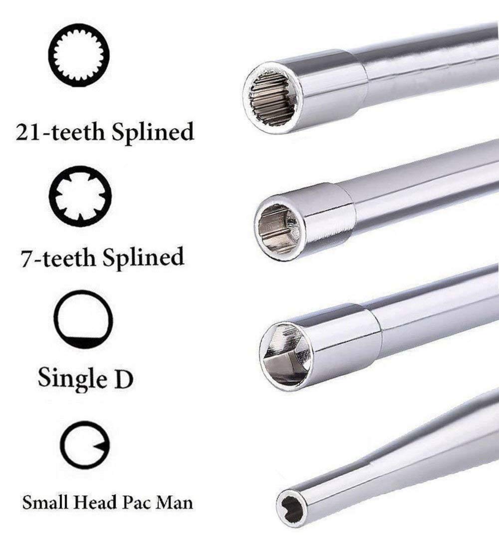 Lucky Seven 21-teeth splined carburetor tool with broad compatibility.