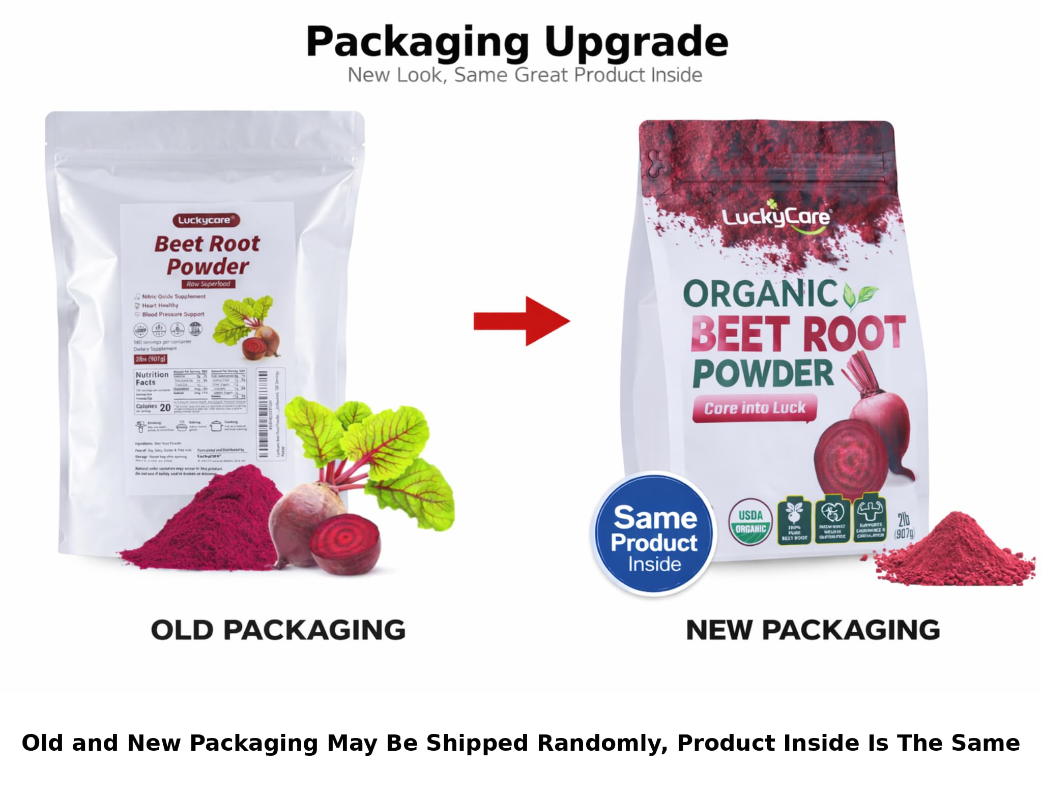 Luckycare Beet Powder pre-workout shake ready in minutes.