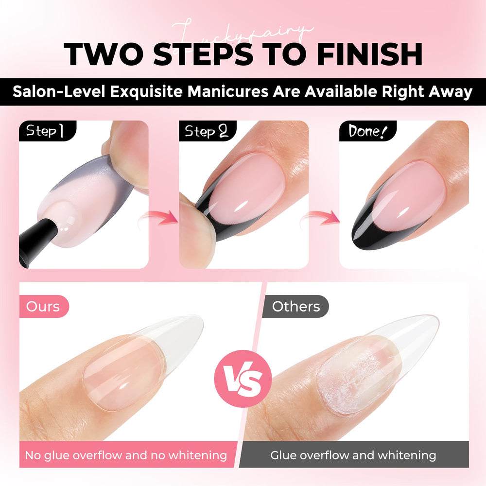 Luckyfairy 10-second dry time for speedy at-home nail fixes.