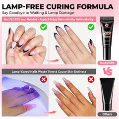 Luckyfairy bubble-free nail glue reduces gaps and spills during application.