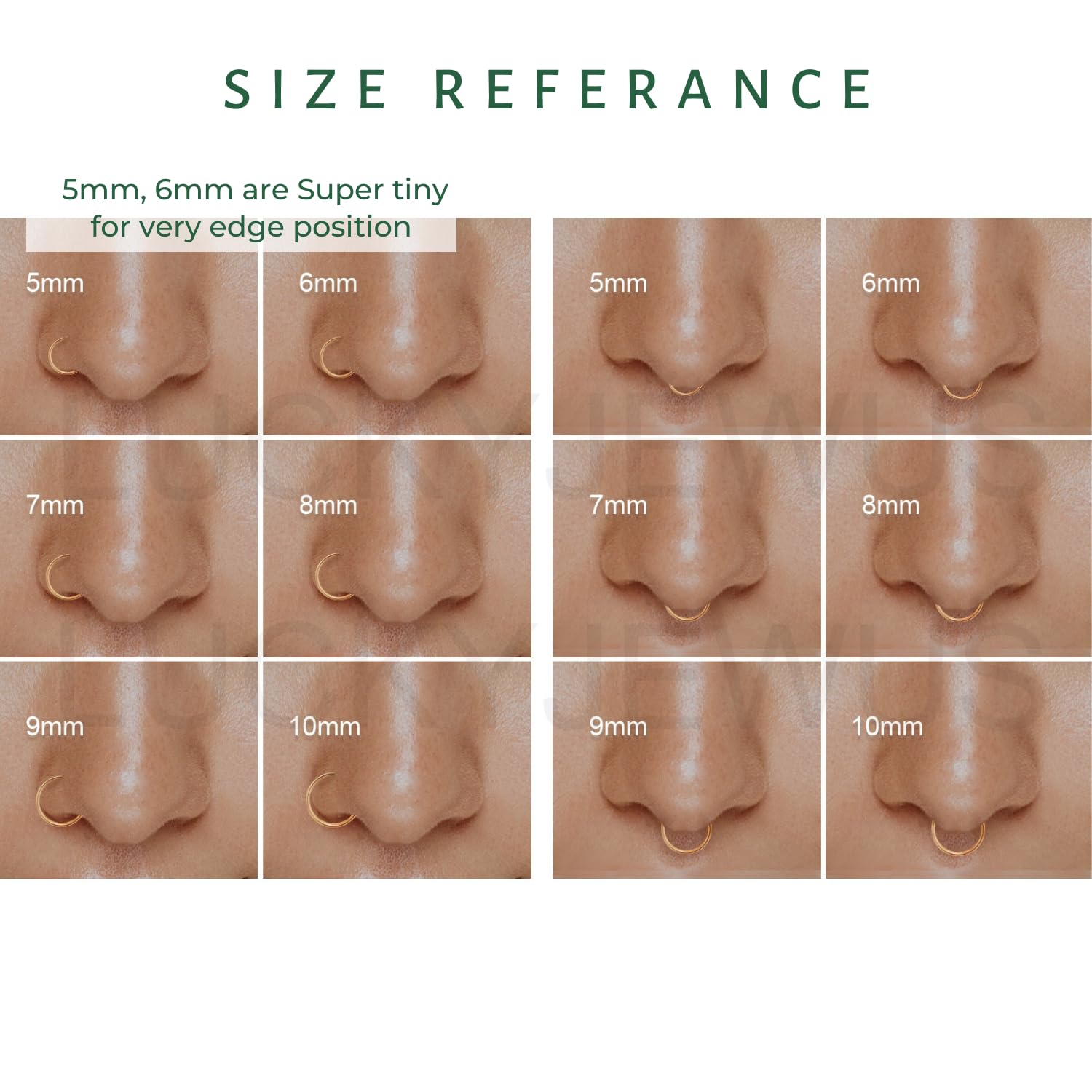 LuckyJewus easy-open nose hoop 7mm size for quick changes.