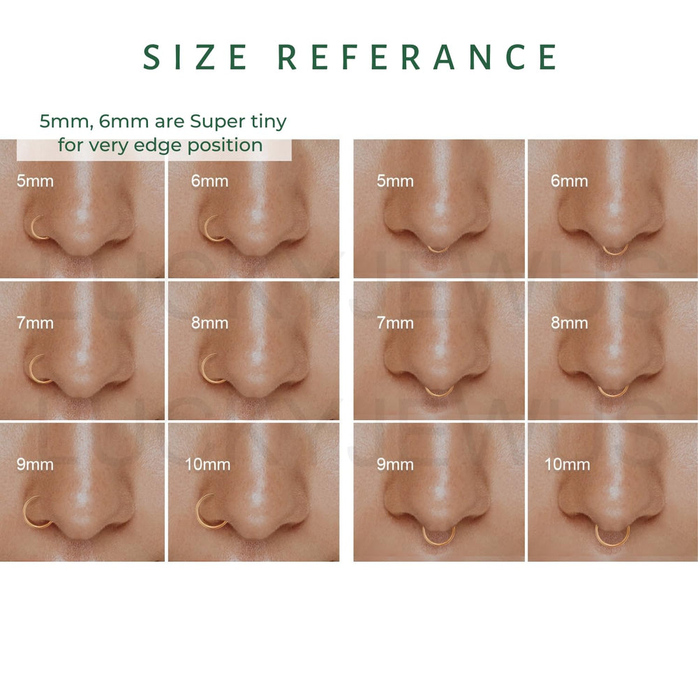 LuckyJewus easy-open nose hoop 7mm size for quick changes.