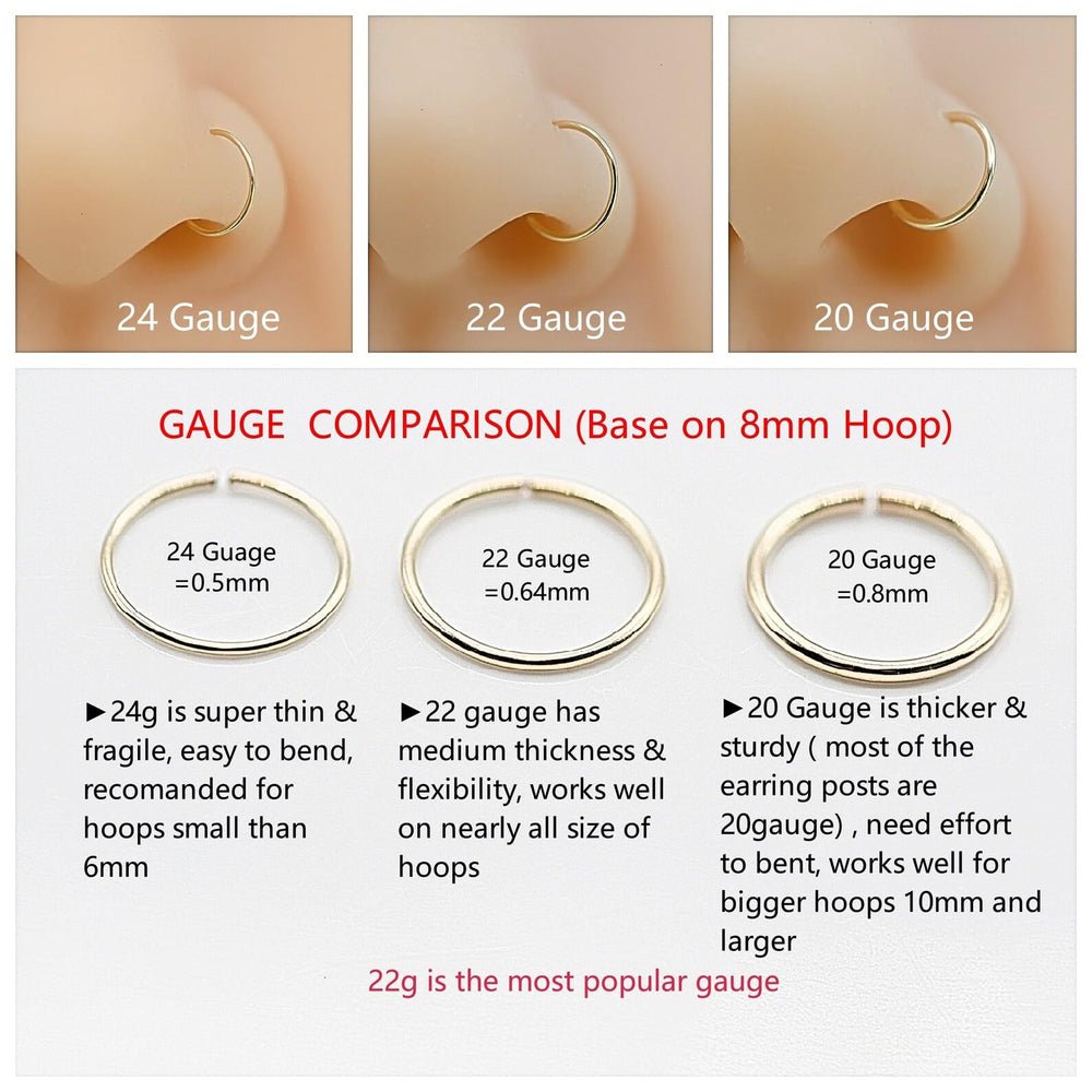 LuckyJewus gift-ready gold nose ring 7mm suitable for special occasions.