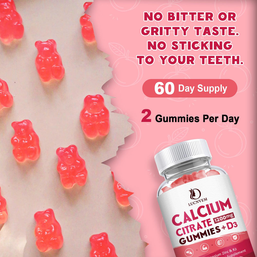 Close-up of peach-flavored gummies showing smooth texture for easy chewing.