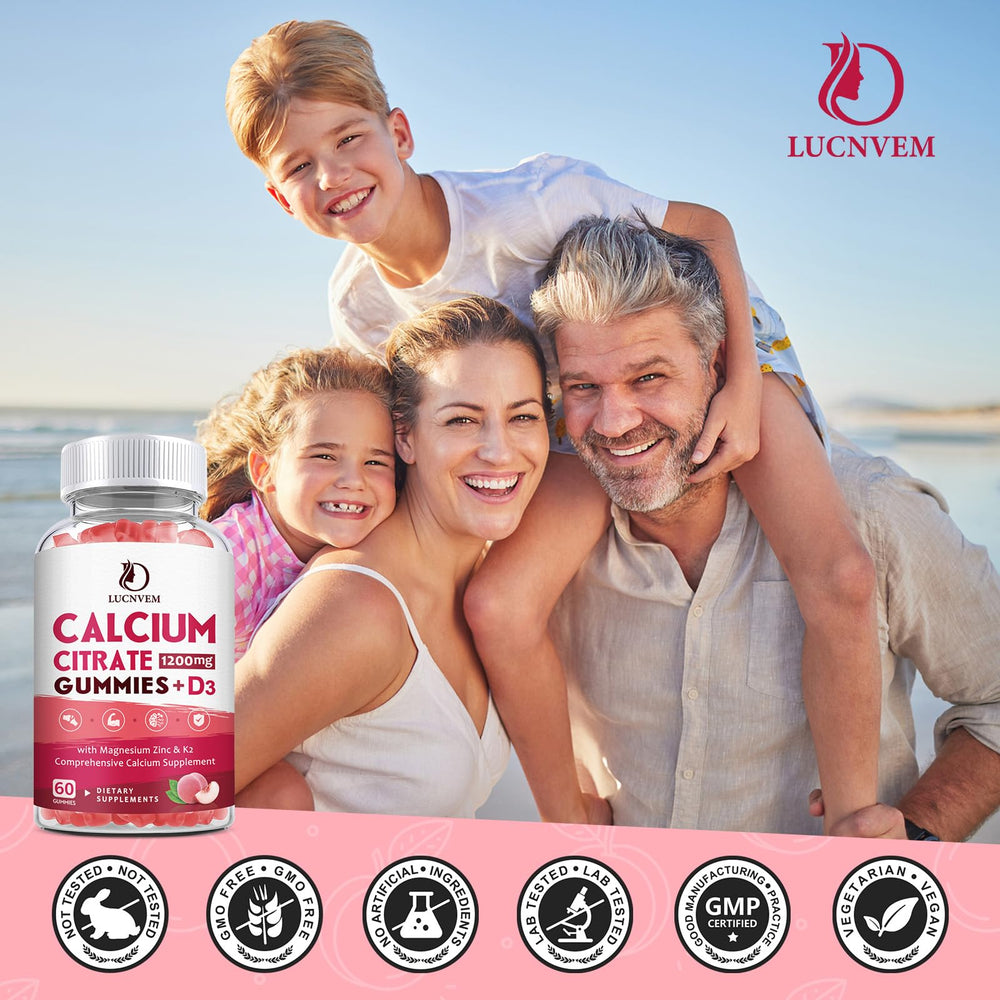 Usage-friendly gummies visual highlighting peach flavor and daily routine.