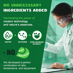 LUCNVEM Soursop Drops dropper demonstrates precise dosing for daily use