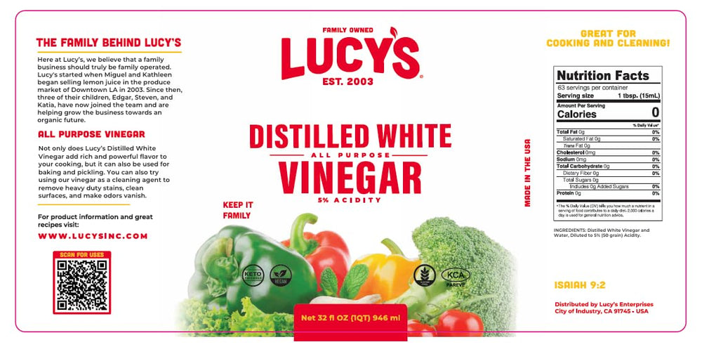 Lucys White Vinegar adds tangy brightness to dipping sauces