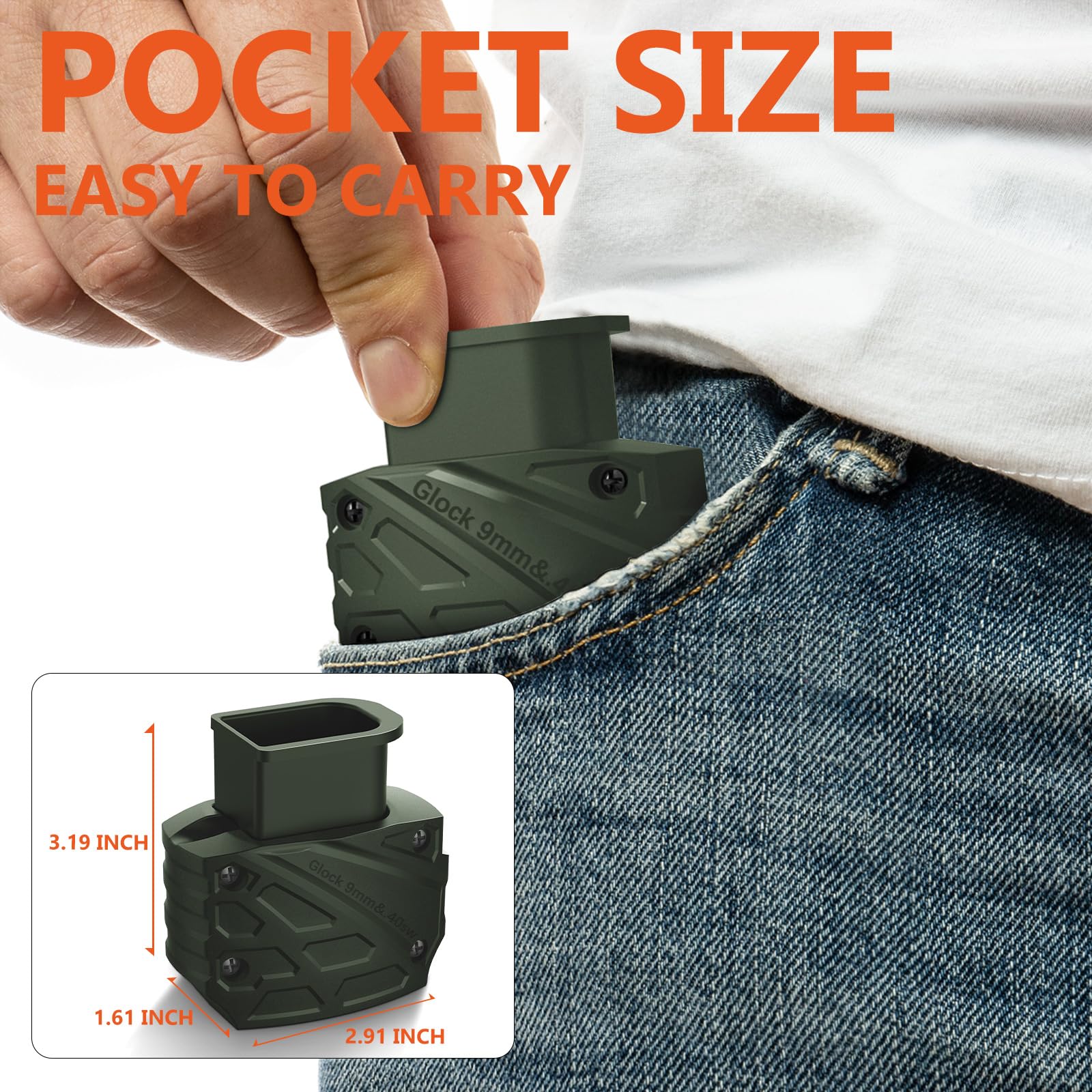 Ludex Army Green finish offers a comfortable grip and stealthy look.