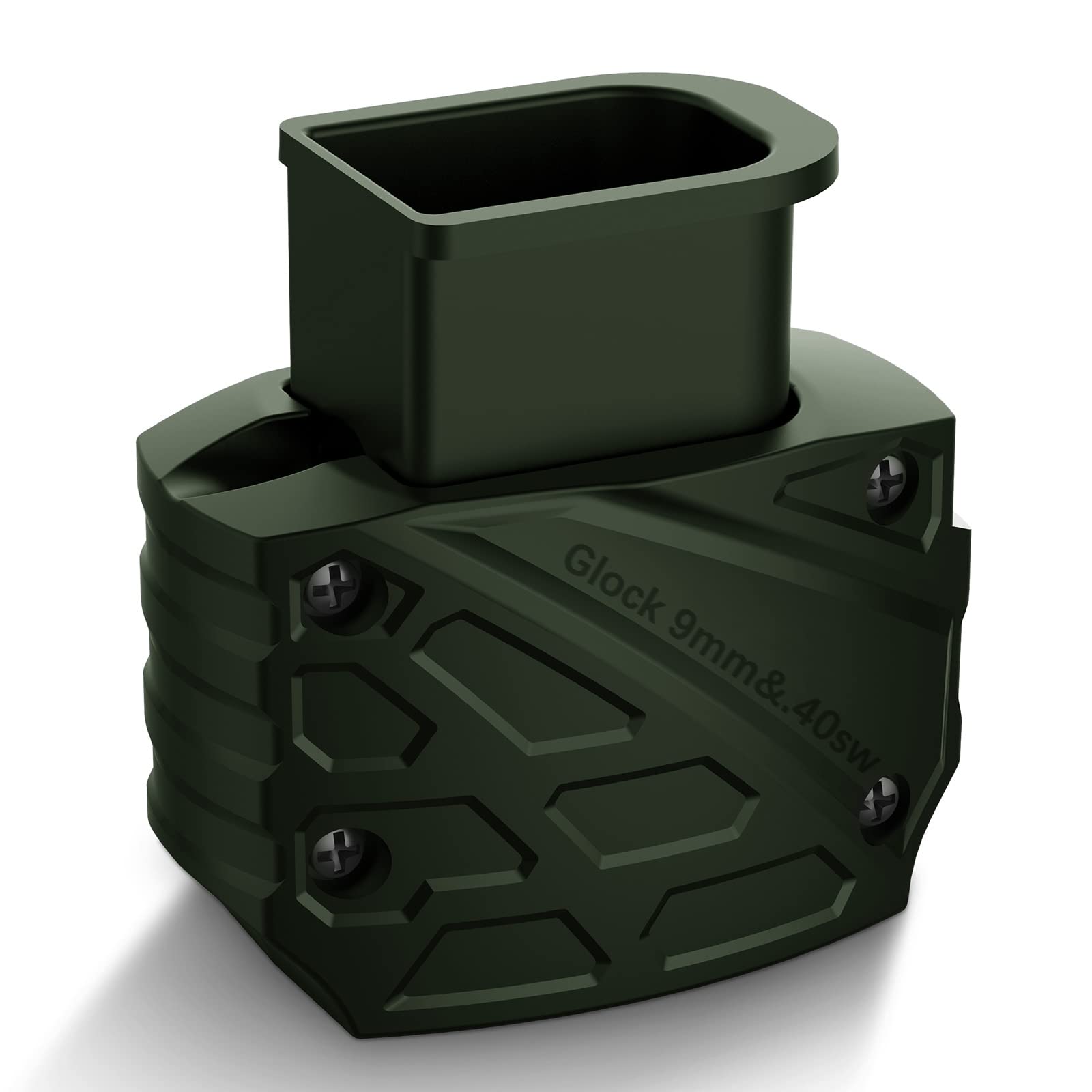 Ludex speed loader for Glock-17 in action speeds magazine loading.