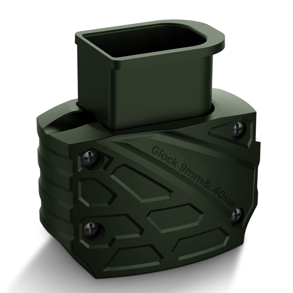 Ludex speed loader for Glock-17 in action speeds magazine loading.