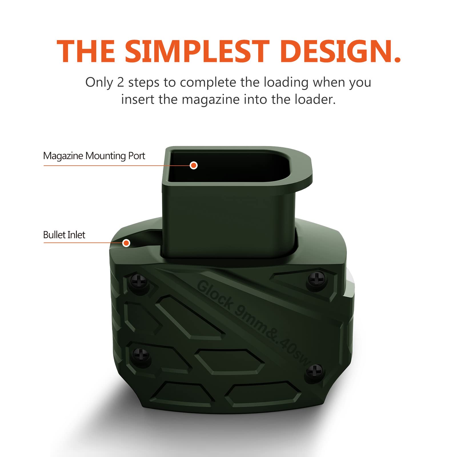 Ludex speed loader shows insert magazine step improving reload efficiency.