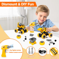 LUDILO take apart bulldozer toy with smooth edges for safe play.