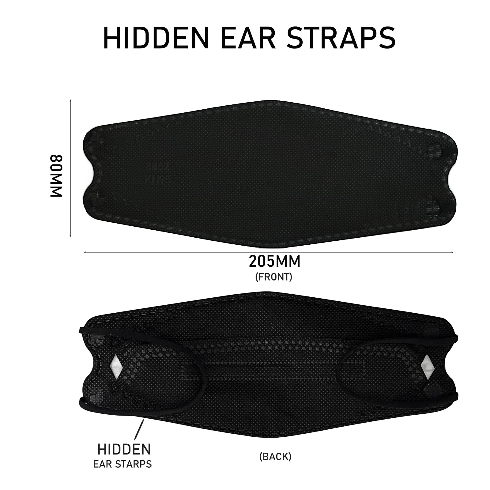 Luesay KN95 mask with 3D ergonomic design for secure, comfortable fit