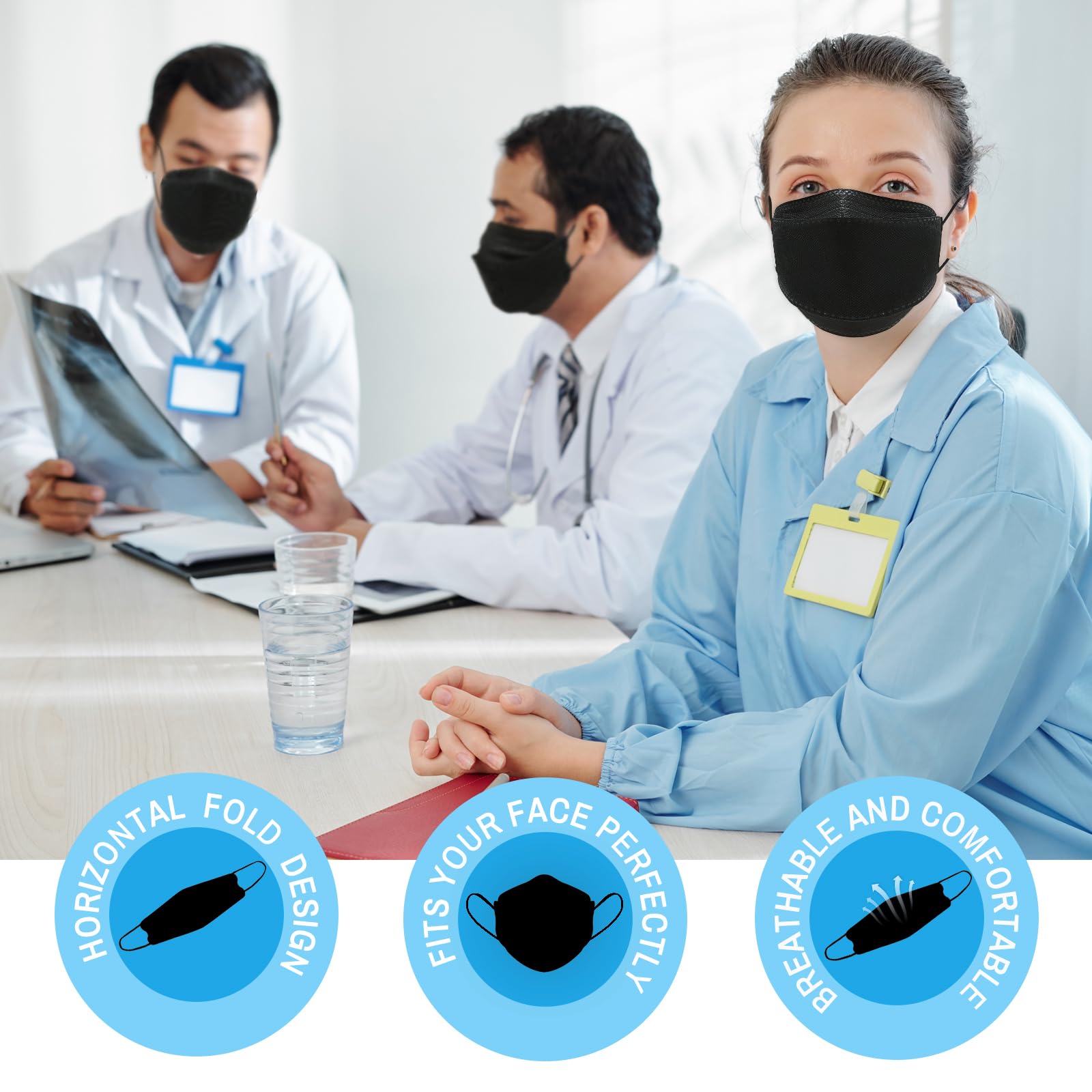 Luesay KN95 mask in everyday settings like home and office