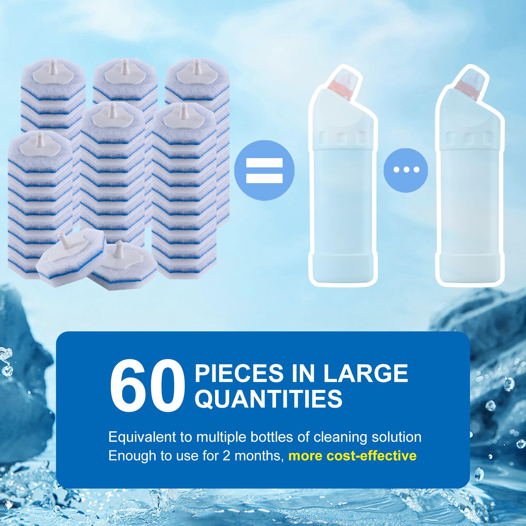 Closeup of thickened cleaning layer on LufamlyGo refill for stronger foam