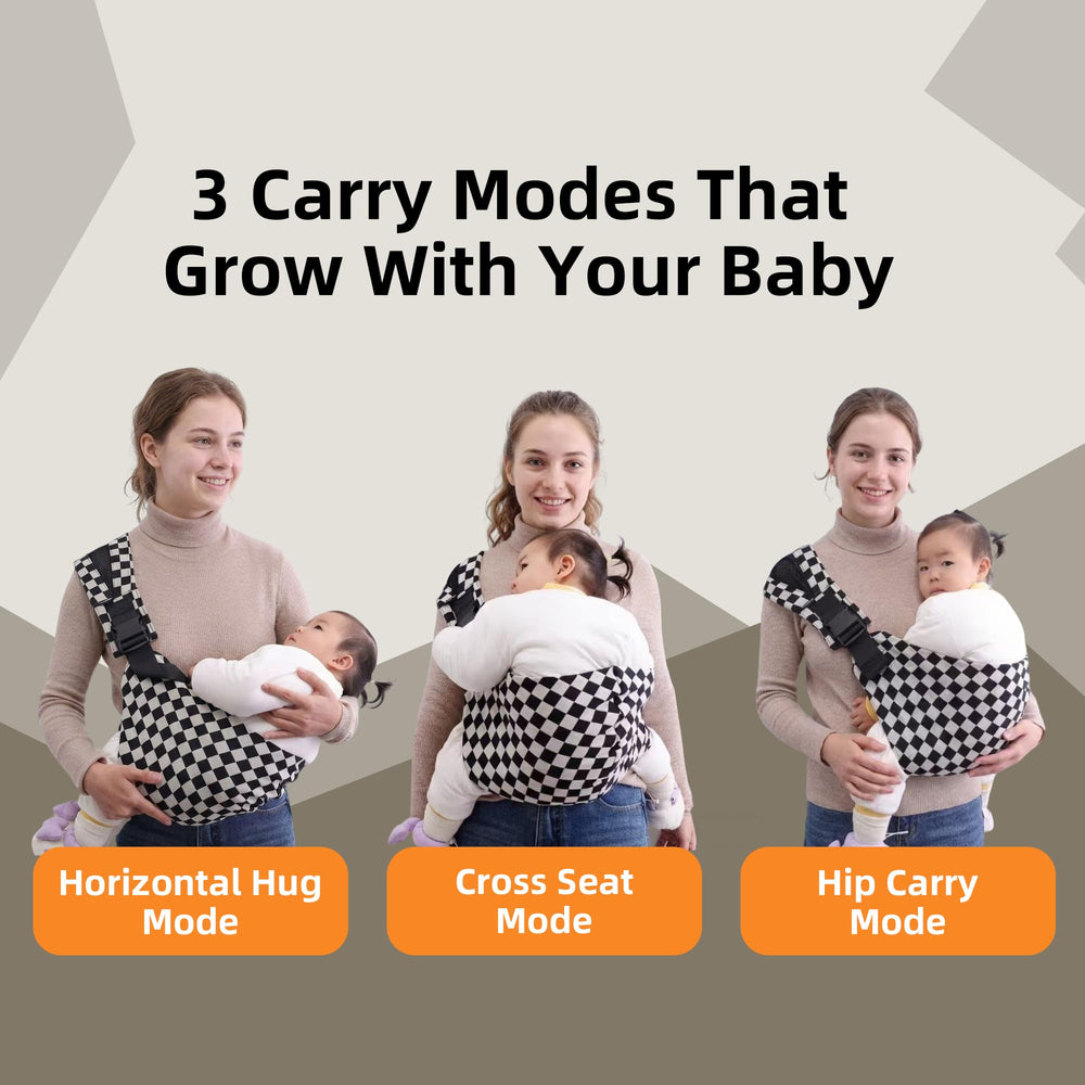 Parent wearing Lujifo sling with baby for hands-free bonding.