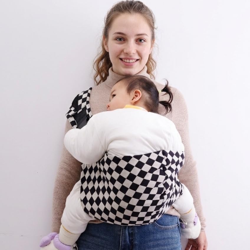 Wide shoulder strap design on Lujifo sling supporting caregiver comfort.