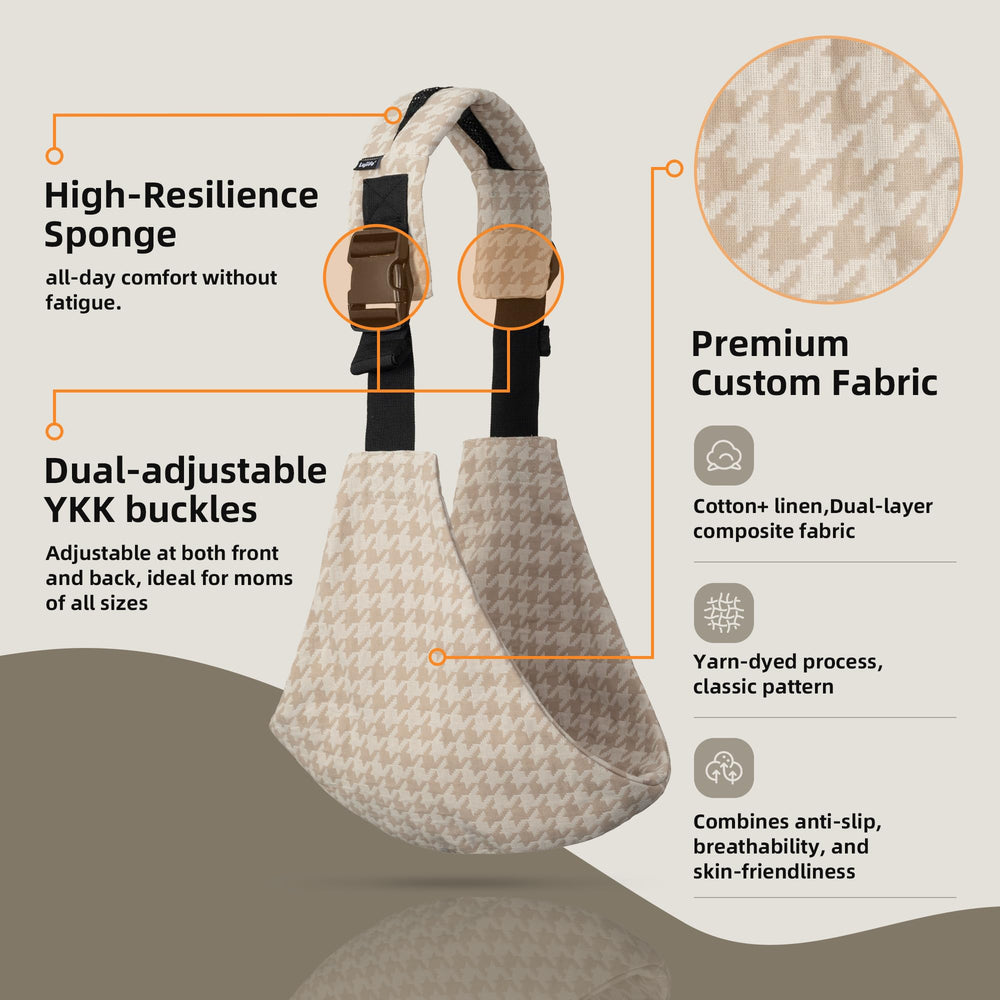 Lujifo cotton-linen blend sling provides breathable comfort for daily wear.