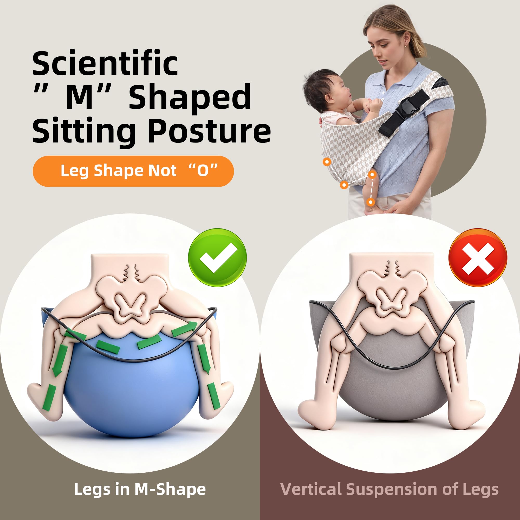 Lujifo adjustable buckles help you fasten safely before placing your child.