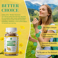 Lukaree mullein gummies fruit-flavor close-up suggests natural bromelain sweetness for pleasant daily use
