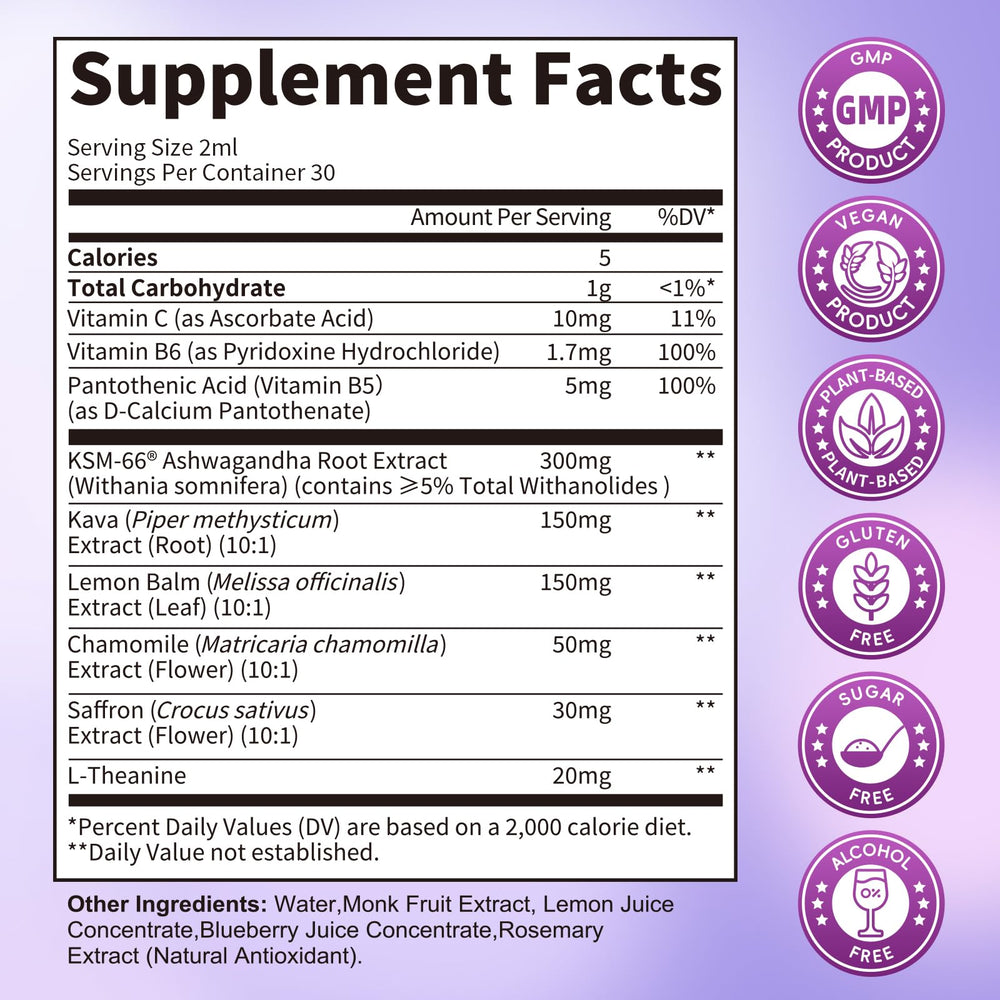 Lukaree Cortisol Drops KSM-66 Ashwagandha bottle highlights calming root for balanced mood